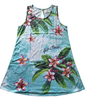 Kai Wahine Designs Burnout Tank Dress Coverup - Plumeria